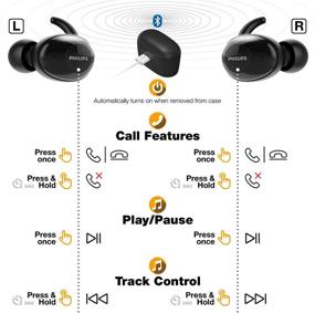 img 2 attached to Philips True Wireless Earbuds: In-Ear Headphones with Bluetooth 5.0, Charging Case and Noise Cancelling Mic