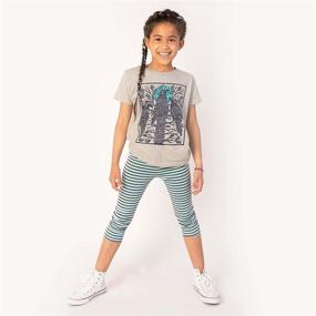 img 3 attached to Мощная детская одежда Cropped Leggings: Модная девичья одежда для трендовых леггинсов