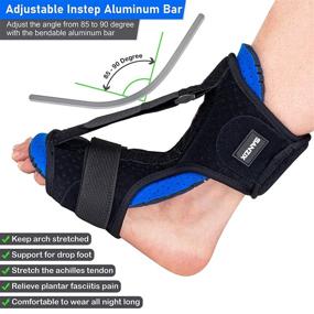 img 3 attached to 👣 Adjustable Sanzix Night Splint for Plantar Fasciitis Relief, Achilles Tendonitis, and Foot Drop - Orthotic Plantar Fasciitis Brace