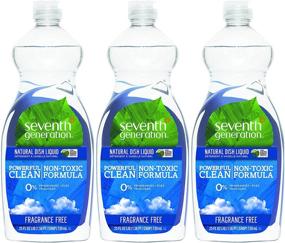 img 4 attached to 🍽️ Seventh Generation Fragrance Free Natural Dish Liquid, 25 Fl Oz, Pack of 3