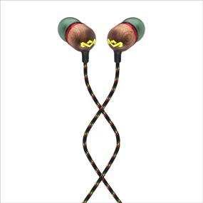 img 4 attached to 🎵 House of Marley Smile Jamaica Wired Earphones: Rasta design with Microphone, Noise Isolation, and Sustainable Materials