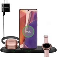 🔌 удобная 3-в-1 беспроводная зарядная станция для samsung galaxy watch 4, active 2, galaxy buds и телефона логотип