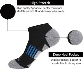 img 1 attached to JOYNÉE Men's 6 Pack No Show Performance Cushioned Low Cut Running Socks for Enhanced Athletic Comfort