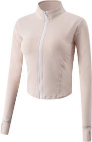 img 4 attached to 🏋️ Gihuo Women's Lightweight Workout Jacket: Full Zip & Thumb Holes for Athletic Comfort