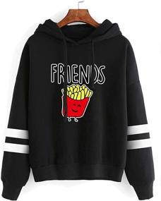 img 1 attached to Perfect Family Matching Best Friend Hoodies for Women - Funny Graphic Food Clothing, Long Sleeve Pullover Sweatshirt - Ideal 2 Outfits Gifts