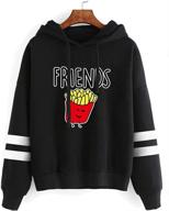 perfect family matching best friend hoodies for women - funny graphic food clothing, long sleeve pullover sweatshirt - ideal 2 outfits gifts logo