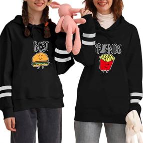 img 3 attached to Perfect Family Matching Best Friend Hoodies for Women - Funny Graphic Food Clothing, Long Sleeve Pullover Sweatshirt - Ideal 2 Outfits Gifts