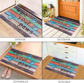 img 1 attached to 🐾 Darkyazi Colorful Doormat - 23.6" x 35.4" Funny Entrance Front Door Rug for Outdoors/Indoor/Bathroom/Kitchen/Bedroom/Entryway - Non-Slip PVC (Dog Claw Floor)
