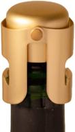 🍾 french designed gold champagne stopper: bottle sealer for cava, prosecco, sparkling wine - gold plated, no sharp edges, leak-free, no spills, fizz saver, passed 13 lbs pressure test logo