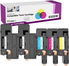 img 4 attached to Limeink Compatible Toner Cartridge Replacements for Dell E525W Printer - 2x Black, 1x Cyan, 1x Magenta, 1x Yellow