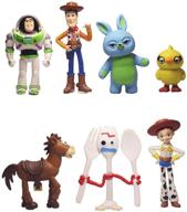 7 набор мини-фигурок toy story - милые топперы для торта, включая вуди, джесси, рекса, базза лайтера и многое другое логотип