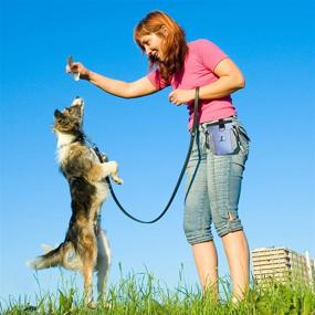 img 3 attached to 🐶 Reettic Dog Treat Pouch: Outdoor Puppy Training Bag with Adjustable Waist Strap - Convenient Pet Treating Bag for Treats, Kibble, Toy, and Poop Bags - Light Blue PXQB001B