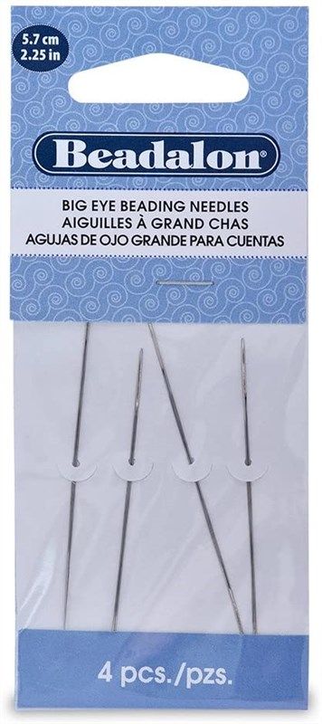 6 PCS Beading Needles - 6 Size Beading Embroidery Needles with Needle  Threaders, 5.9inch to 9inch Hand Sewing Needles for Big Eye Beads Bracelets