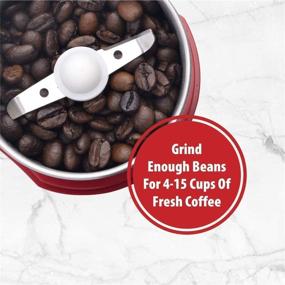 img 1 attached to Weirsh Stainless Steel Blade Coffee Grinder - 15-Cup Large Capacity Herb and Spice Grinder, 150W Powerful for Coffee Beans, Spices, Peanuts, Grains, and More