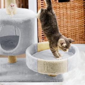 img 1 attached to 🐱 Premium Multi-Level Cat Tree 19.3 in: Condo, Scratching Post, Perch Platform - Perfect Kitten Pet Play House