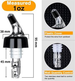 img 3 attached to 🍸 Enhance Your Bar Experience with Measured Liquor Bottle Pourers - 12Packs | 1oz/30ml Quick Shot Bottle Spout | Cocktail Dispenser Home Bar Tools