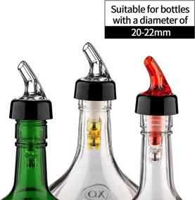 img 2 attached to 🍸 Enhance Your Bar Experience with Measured Liquor Bottle Pourers - 12Packs | 1oz/30ml Quick Shot Bottle Spout | Cocktail Dispenser Home Bar Tools