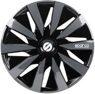 sparco spc1391bkgr 13-дюймовые колпаки для колес lazio черно-серого цвета, комплект из 4 штук. логотип