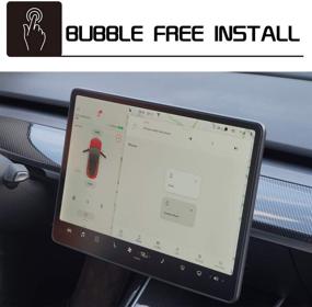 img 2 attached to 📱 Tesla Model Y/3 15" Matte Screen Protector - Anti Glare, Fingerprint Resistant, Center Control Touchscreen Navigation Tempered Glass - Car Accessories for Tesla Model Y 3