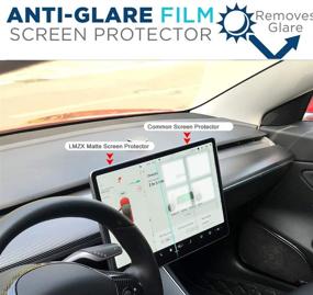 img 3 attached to 📱 Tesla Model Y/3 15" Matte Screen Protector - Anti Glare, Fingerprint Resistant, Center Control Touchscreen Navigation Tempered Glass - Car Accessories for Tesla Model Y 3