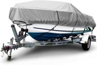 🚤 budge b-601-x6 600 denier v-hull runabout boat cover in gray - fits boats 20'-22' long with a 106" beam width, waterproof and uv resistant logo