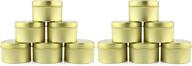 🕯️ 6-ounce round gold tins - perfect metal containers for candles, diy projects, party favors, and more! logo