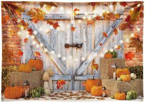 img 4 attached to 🍁 7x5FT Funnytree Soft Fabric Fall Thanksgiving Photography Backdrop - Autumn Pumpkin Harvest Barn Background Maple Baby Shower Banner Decoration - Birthday Party Supplies Photo Booth Prop