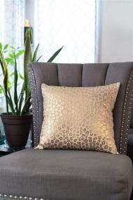 img 1 attached to Dots and Dashes Gold Throw Pillows with 🐆 Leopard Print, Set of 2 - 20x20 Pillow Covers