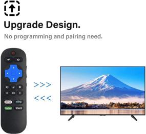 img 3 attached to 📺 Bedycoon IR Remote Control Compatible with Sharp Roku for LC-RCRUS-18 LCRCRUS18 LED LCD TV Smart HDTV LC-32LB591U LC-65LBU591U LC-43LBU591U LC-50LBU591U LC-55LBU591U LC-32LB481U: Easy Access to Hulu & Starz Apps