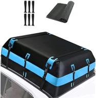 menzoke rooftop cargo carrier: water-resistant, 15 cubic feet soft-shell car top carrier with storage bag for all vehicles logo
