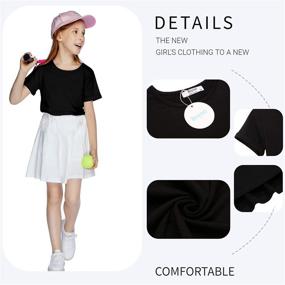 img 1 attached to Boyoo Sleeve Fashion Crewneck Rolled Girls' Clothing for Tops, Tees & Blouses