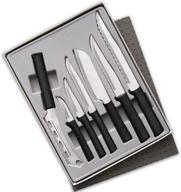 🔪 rada cutlery knives gift set - stainless steel blades & black steel resin handles, set of 7, 11 1/4 inches logo