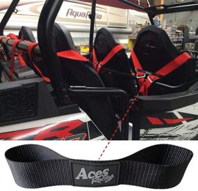 img 3 attached to 🏎️ Aces Racing (Pair) 4 and 5 Point Harness Belt Holder/Strap (Black) - Enhanced SEO