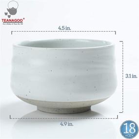 img 3 attached to 🍵 Ceramic Matcha Bowl: TEANAGOO MB-1 18 oz. Japanese Ivory White Chawan - Ideal for Traditional Matcha Tea Ceremony