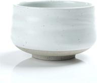 🍵 ceramic matcha bowl: teanagoo mb-1 18 oz. japanese ivory white chawan - ideal for traditional matcha tea ceremony logo