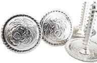 1 inch saddle bright engraved screw back concho set - 4 piece pack логотип