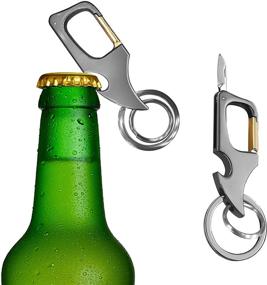 img 4 attached to Metal Keychain Portable Bottle Opener Men's Accessories