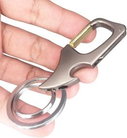 img 1 attached to Metal Keychain Portable Bottle Opener Men's Accessories