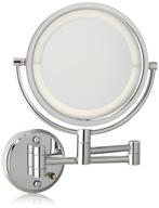🪞 jerdon hl88cld 8.5-inch led lighted direct wire wall mount makeup mirror with 8x magnification, chrome finish - improved seo logo