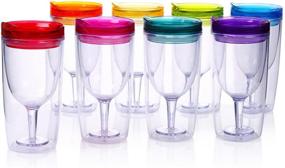 img 4 attached to 🍷 Insulated Wine Tumbler with Easy Drink-Through Lid