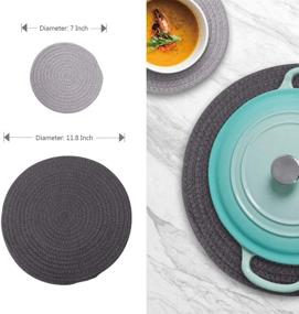 img 1 attached to 🔥 Multipurpose 5 Pcs Trivet Pot Holder Placemats - Stylish and Practical Kitchen Accessories!