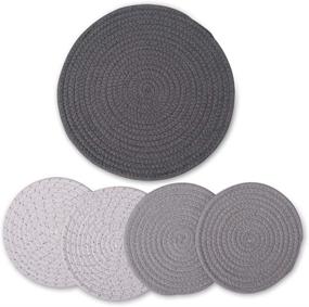 img 4 attached to 🔥 Multipurpose 5 Pcs Trivet Pot Holder Placemats - Stylish and Practical Kitchen Accessories!