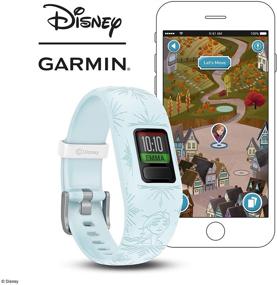 img 3 attached to ❄️ Garmin Vivofit Jr. 2 Disney Frozen 2 Elsa Kids Fitness Tracker with Adjustable Band - 1-Year Battery Life, Light Blue