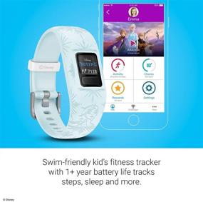 img 2 attached to ❄️ Garmin Vivofit Jr. 2 Disney Frozen 2 Elsa Kids Fitness Tracker with Adjustable Band - 1-Year Battery Life, Light Blue