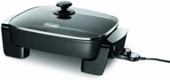 🍳 de'longhi electric skillet: 16" x 12" black with tempered glass lid - efficient cooking solution логотип