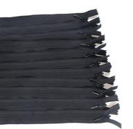 👝 30 pcs bulk black invisible zippers - 9 inch nylon coil hidden zippers for sewing pillow cushion dress crafts purse bag coat diy - 23cm closed ended handmade replacement zippers for repair - leekayer logo