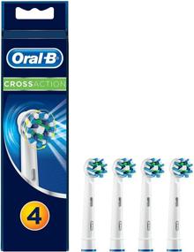 img 4 attached to 💡 4 Pack of Oral-B Cross Action Electric Toothbrush Replacement Brush Heads