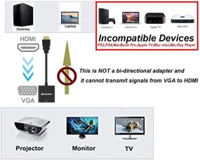 img 2 attached to 🔌 HDMI to VGA 1080P Adapter Cable for PC Laptop HDTV Projectors | Male HDMI to Female VGA Converter for HDMI Input Devices