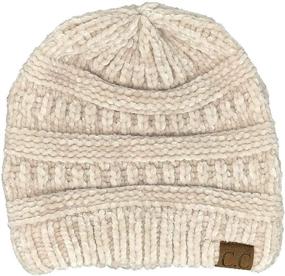 img 3 attached to Funky Junque Solid Ribbed Beanie: Stylish Cable Knit Slouchy Hat for Warmth and Comfort