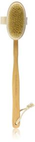 img 2 attached to 🧖 16" Natural Bristle Dry Skin Body Brush - Detachable Handle - Removes Dead Skin & Toxins - Cellulite Reduction - lymphatic Functions - Blood Circulation & Exfoliation - Pouch & Hook Included